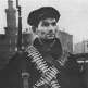 Боец Ленинградского народного ополчения С.Новиков на улице Фото