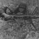 Два солдата СС у пулемета MG-42 в лесу на Восточном фронте Фото