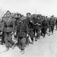 Испанские солдаты 250-й пехотной дивизии вермахта на марше под Ленинградом Фото