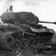 Американский танк T26E3, сильно поврежденный немецкими осколочно-фугасными снарядами Фото